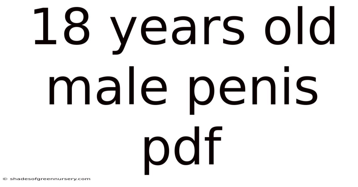 18 Years Old Male Penis Pdf