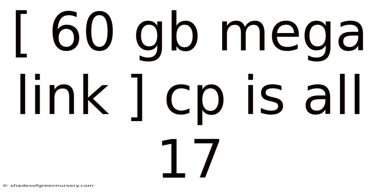 [ 60 Gb Mega Link ] Cp Is All 17