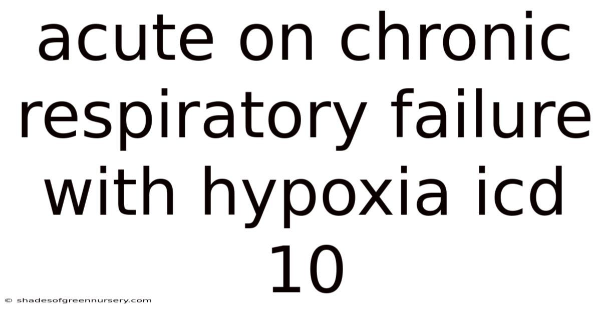 Acute On Chronic Respiratory Failure With Hypoxia Icd 10