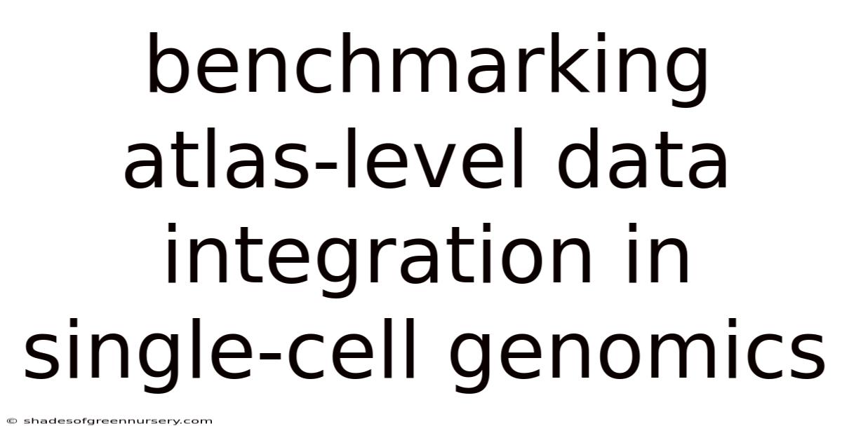 Benchmarking Atlas-level Data Integration In Single-cell Genomics