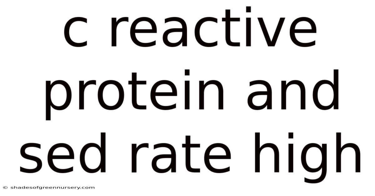 C Reactive Protein And Sed Rate High