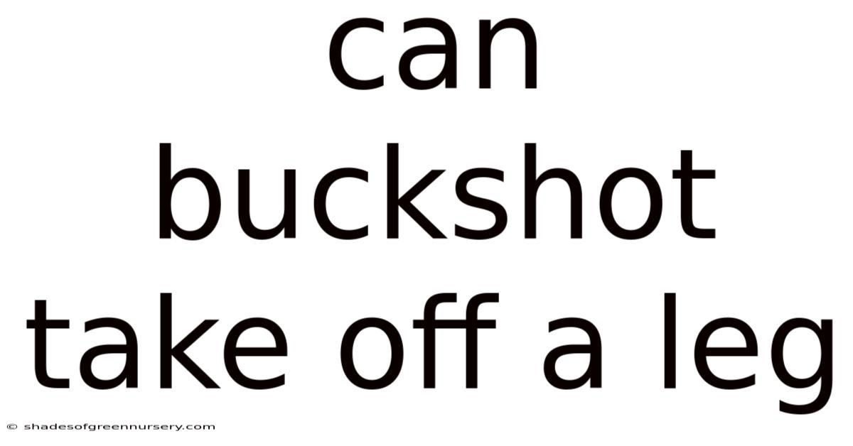 Can Buckshot Take Off A Leg