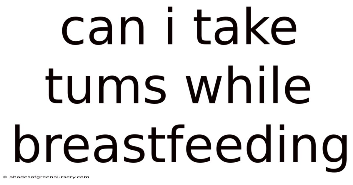 Can I Take Tums While Breastfeeding