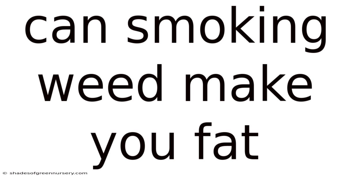 Can Smoking Weed Make You Fat
