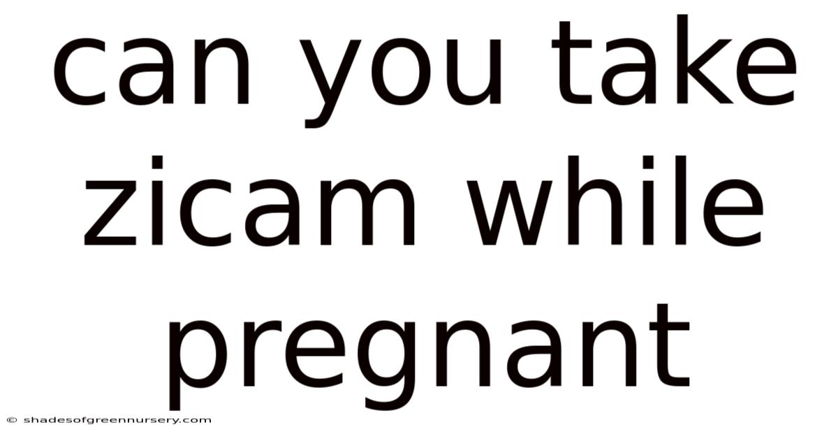Can You Take Zicam While Pregnant