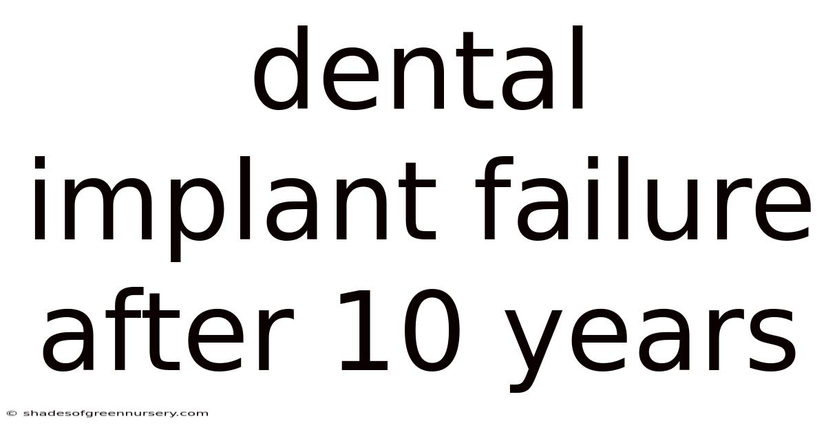 Dental Implant Failure After 10 Years
