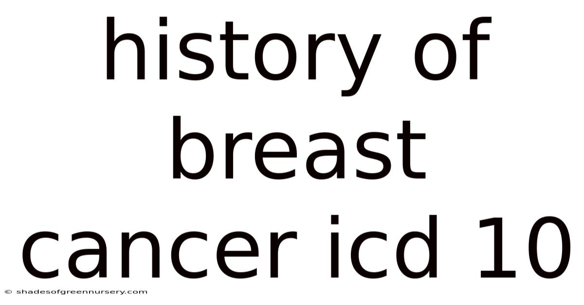 History Of Breast Cancer Icd 10