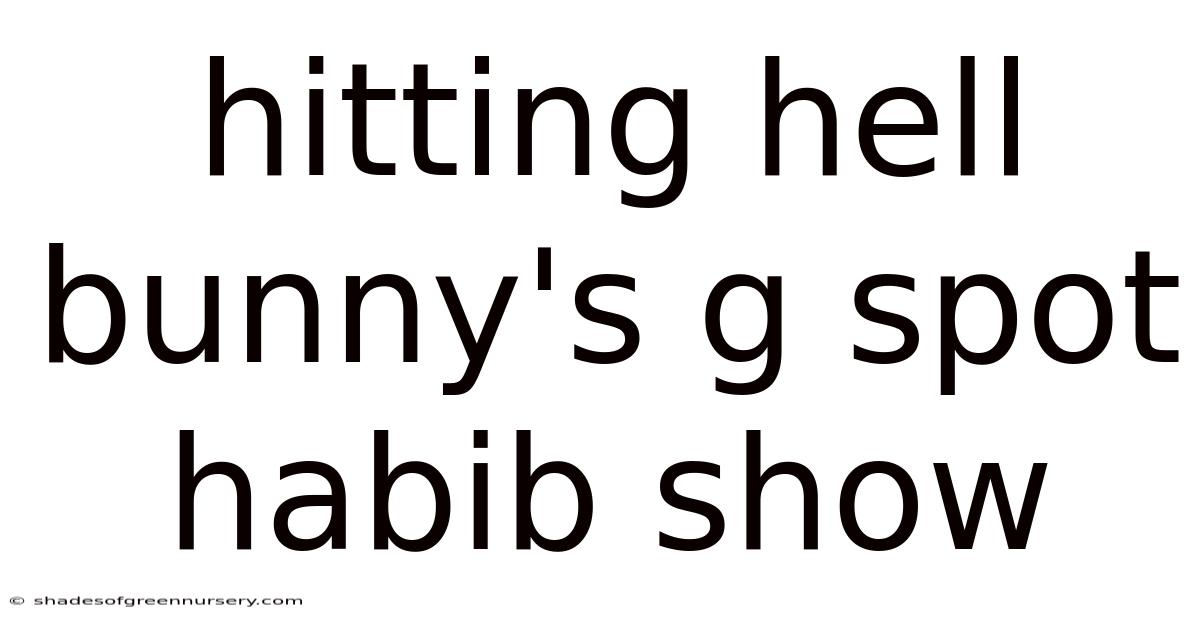 Hitting Hell Bunny's G Spot Habib Show