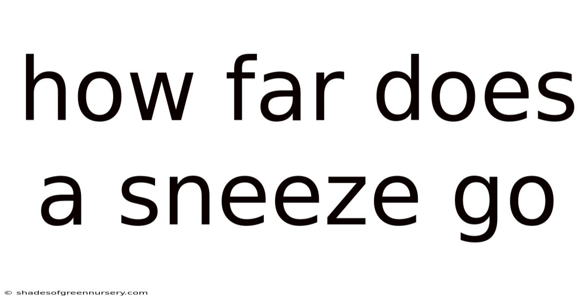 How Far Does A Sneeze Go