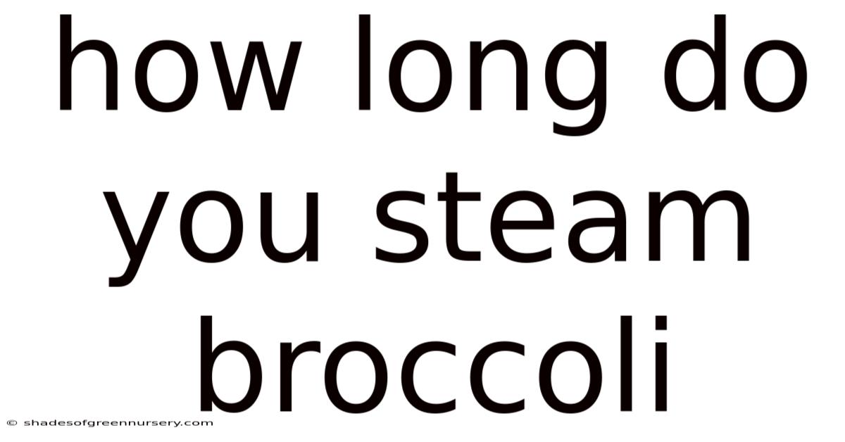 How Long Do You Steam Broccoli