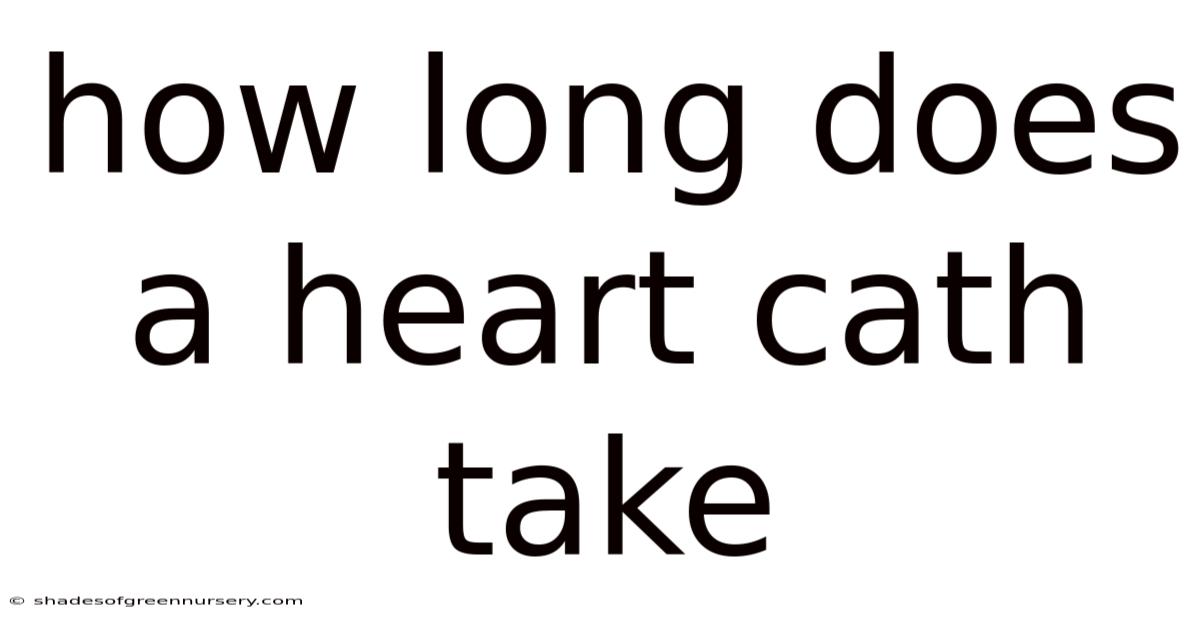 How Long Does A Heart Cath Take