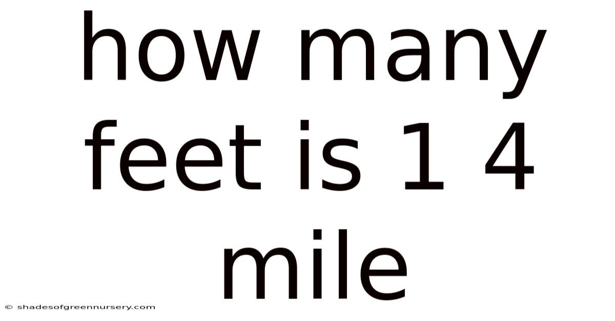 How Many Feet Is 1 4 Mile