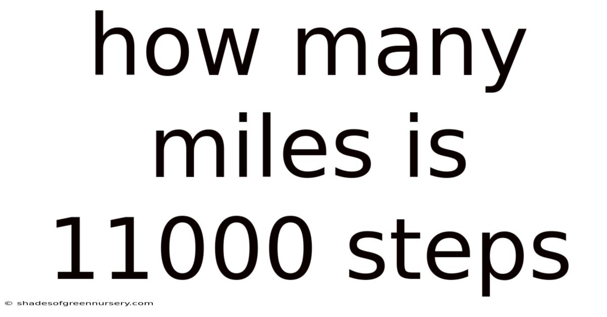 How Many Miles Is 11000 Steps