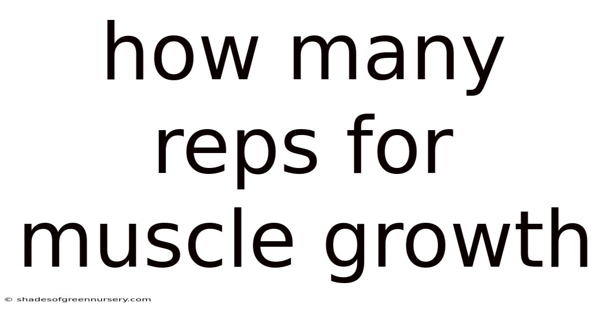 How Many Reps For Muscle Growth