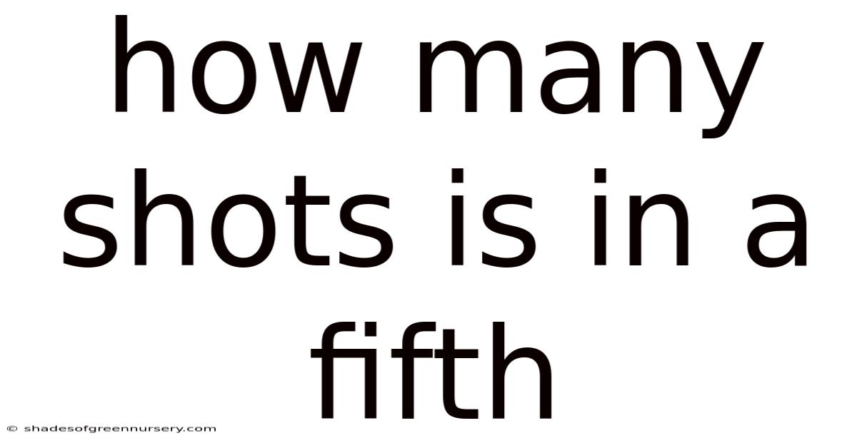 How Many Shots Is In A Fifth
