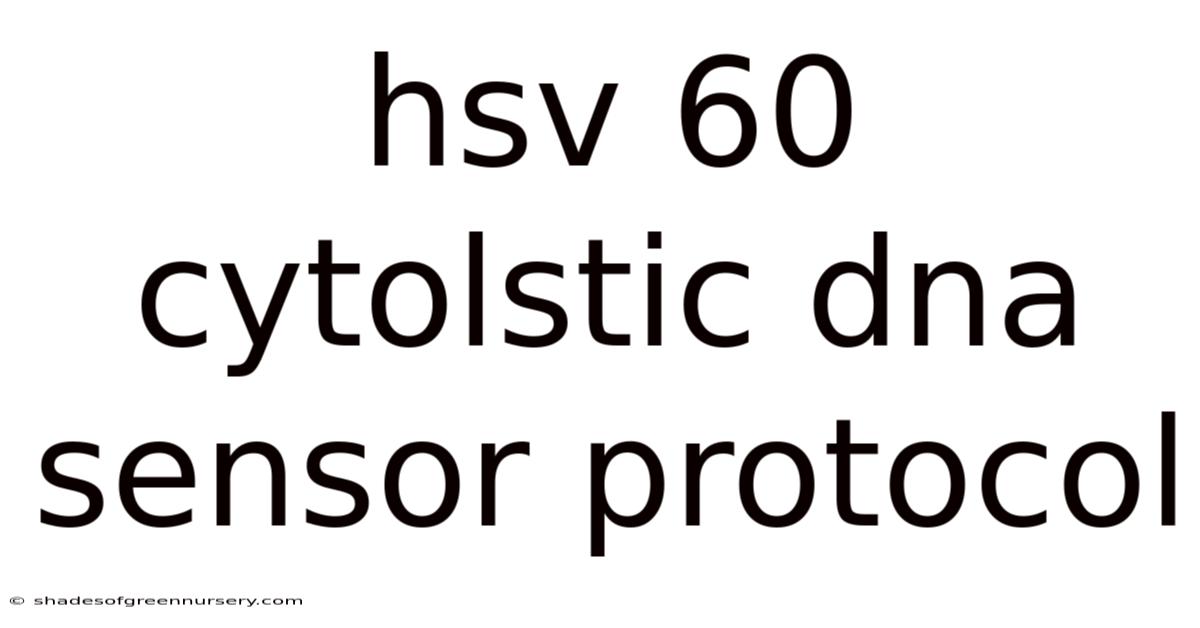 Hsv 60 Cytolstic Dna Sensor Protocol
