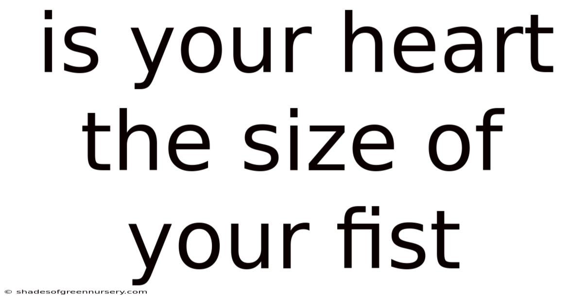 Is Your Heart The Size Of Your Fist