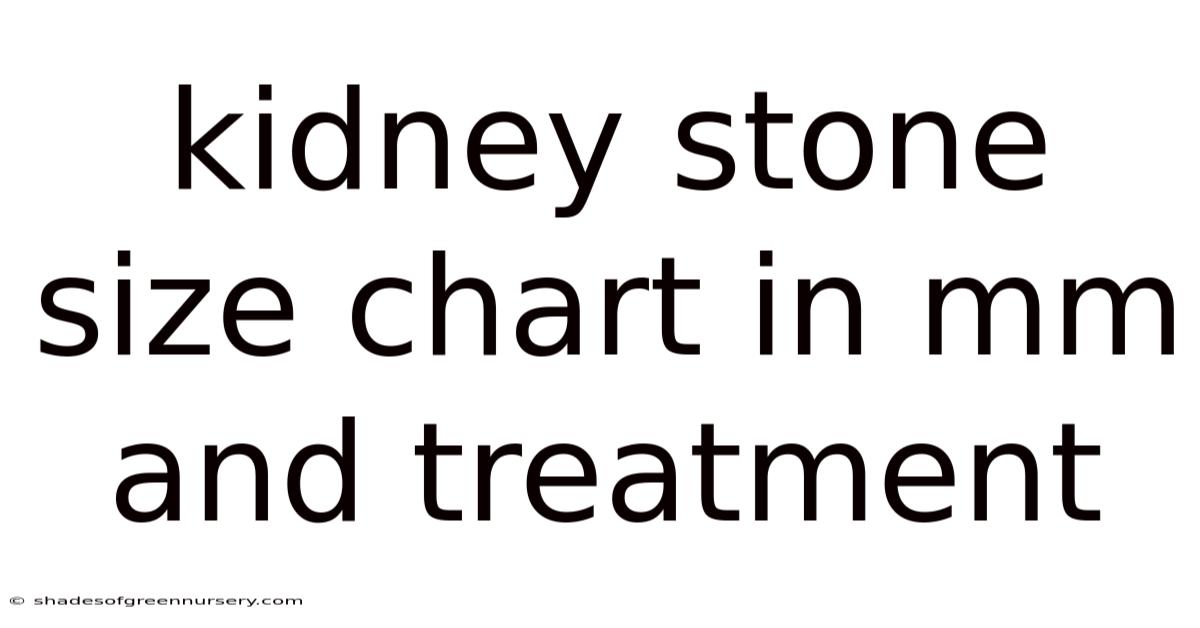 Kidney Stone Size Chart In Mm And Treatment