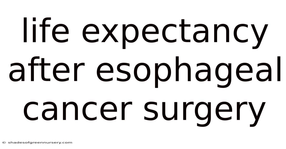 Life Expectancy After Esophageal Cancer Surgery