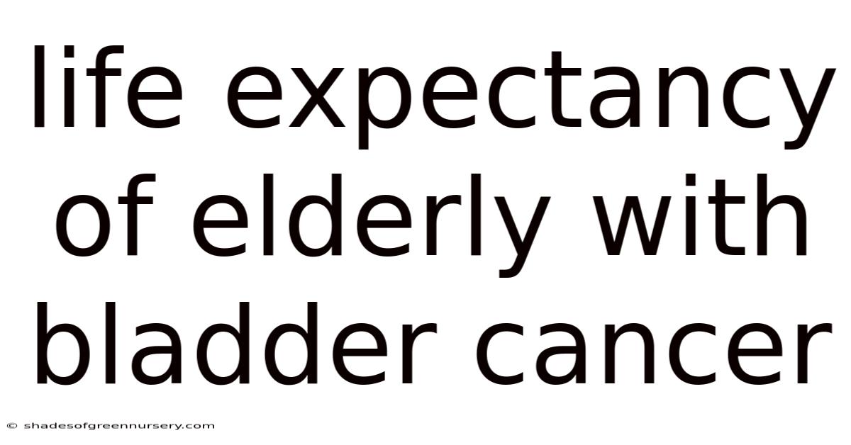 Life Expectancy Of Elderly With Bladder Cancer