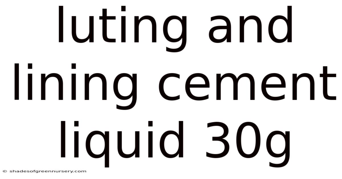 Luting And Lining Cement Liquid 30g