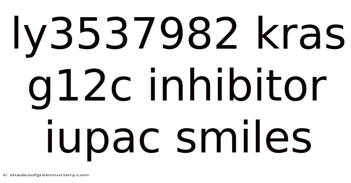 Ly3537982 Kras G12c Inhibitor Iupac Smiles