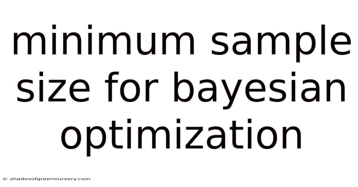 Minimum Sample Size For Bayesian Optimization
