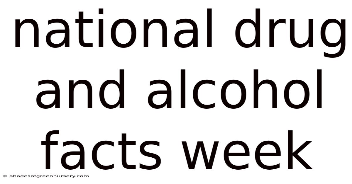 National Drug And Alcohol Facts Week