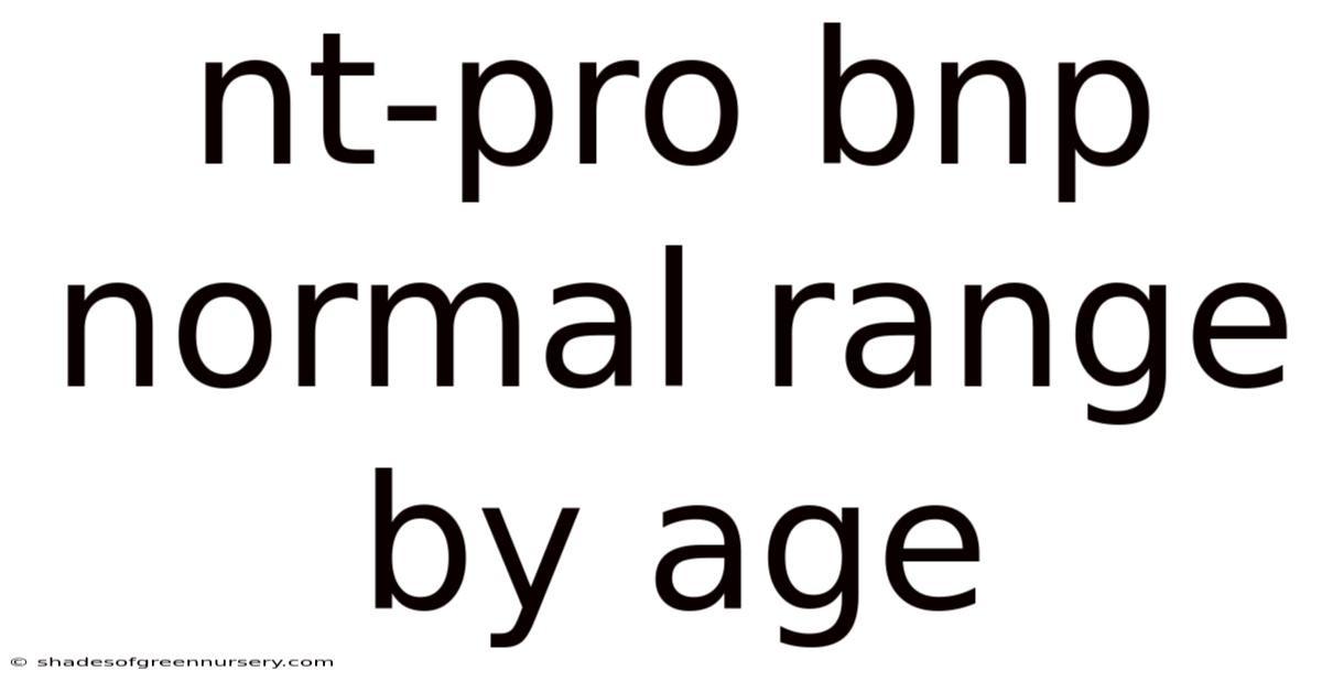 Nt-pro Bnp Normal Range By Age