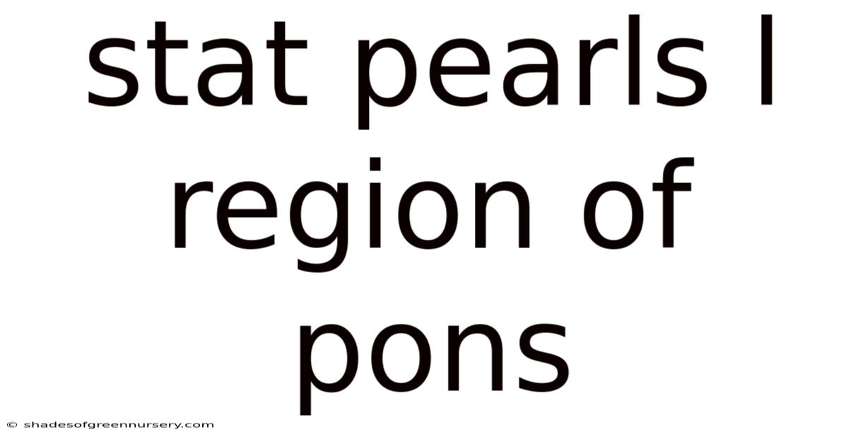 Stat Pearls L Region Of Pons
