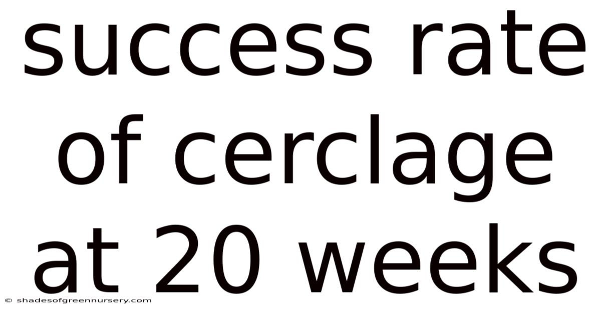 Success Rate Of Cerclage At 20 Weeks