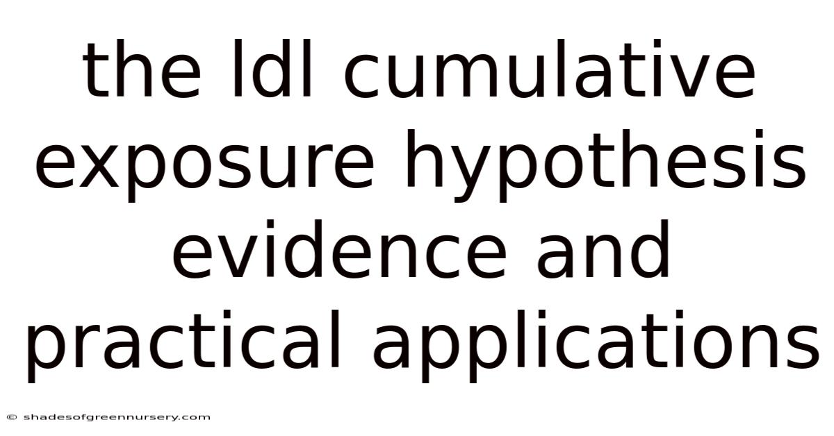 The Ldl Cumulative Exposure Hypothesis Evidence And Practical Applications