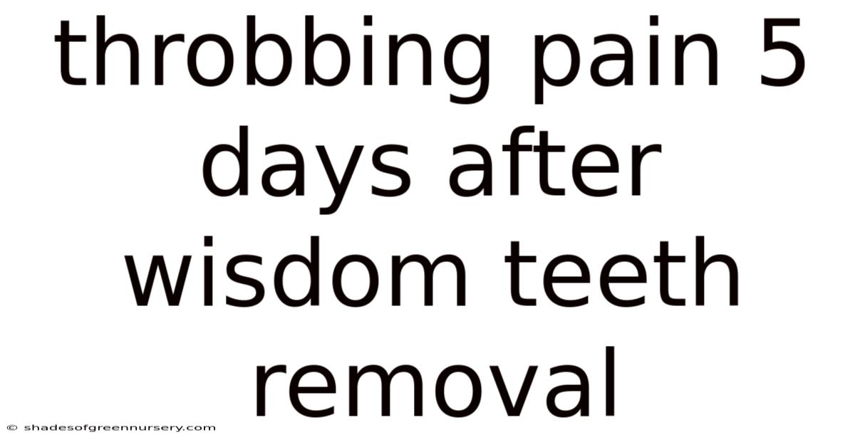 Throbbing Pain 5 Days After Wisdom Teeth Removal