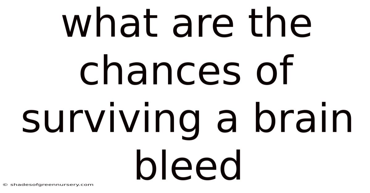 What Are The Chances Of Surviving A Brain Bleed