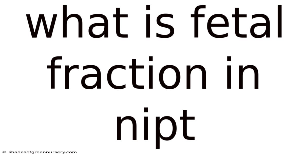 What Is Fetal Fraction In Nipt