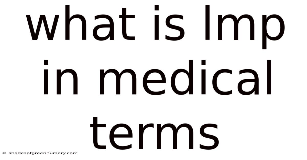 What Is Lmp In Medical Terms