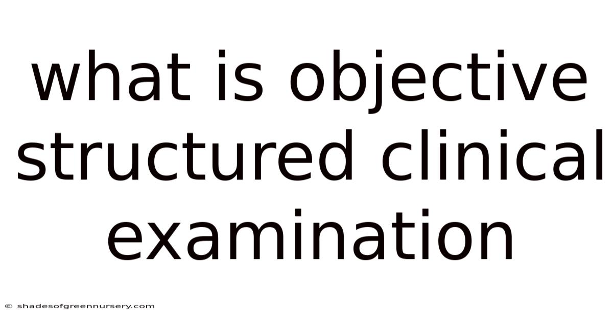 What Is Objective Structured Clinical Examination