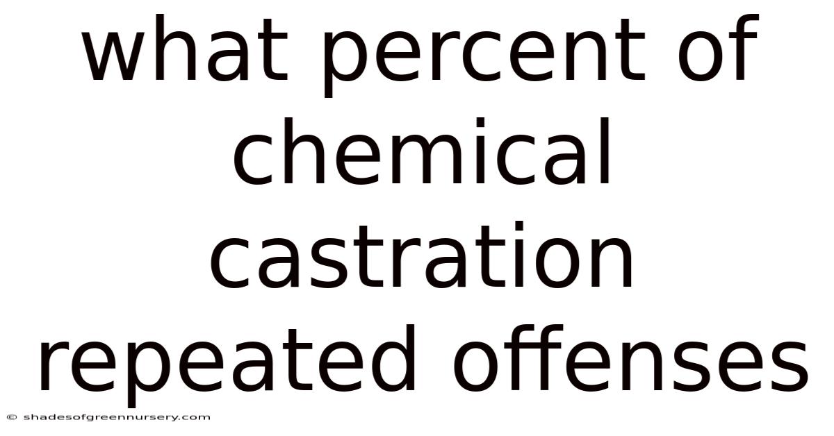 What Percent Of Chemical Castration Repeated Offenses