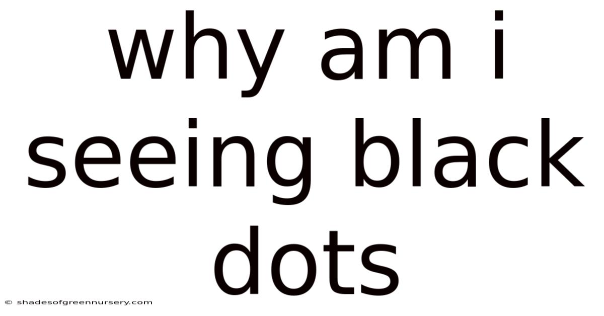 Why Am I Seeing Black Dots
